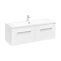 Тумба МАДРИД 120 М, 2 ящика, белая (под раковину АЙРИС М 120, АЙРИС 120, ПРЕМЬЕР М 120, ПРЕМЬЕР 120) арт-1A170301MA010 — фото 1, Тумбы под раковину