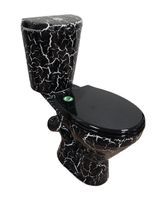 ЭЛЕГАНТ Унитаз-компакт косой вып., ниж.. подв., с арм. и сид. "Уклад", кракелюр черный. ROSA Вн УнЧ13 — фото 1, Напольные унитазы