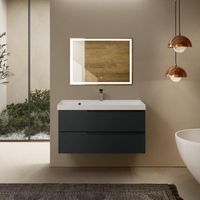 "S3" тумба под умывальник подвесная 100 см., цвет антрацит. арт-AQM900310GM — фото 4, Тумбы под раковину