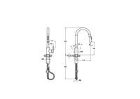 Maestro Смеситель с выдвижным изливом для кухни хром VITRA арт-A42145EXP — фото 1, Смесители для кухни