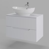 Orange Line Li-80TuwMDF+B08-585W тумба с раковиной подвесная 80 см, белый Li-80TuwMDF+B08-585W — фото 1, Тумбы с раковиной