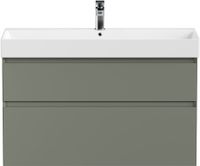 Тумба под раковину Allen Brau Infinity 100 олива матовый арт-1.210027.CGM — фото 6, Тумбы под раковину