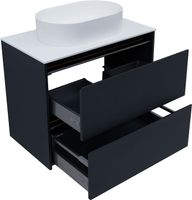 Тумба под раковину Allen Brau Activity 80 1.34004.AM антрацит матовый/черный браш — фото 5, Тумбы под раковину