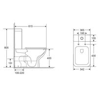 Унитаз-компакт Azario VARO 365х615х805 напольный, безободковый,с быстросъемным сиденьем Микролифт, полипропилен арт-AZ-2171 — фото 15, Напольные унитазы