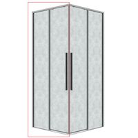 1/2 душевого ограждения Grossman Galaxy (80*195) хром, стекло шиншилла, 1 место арт-1/2.K33.01.80L.10.02 — фото 1, Раздвижные душевые двери