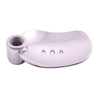 Мыльница пластик/хром для душевой штанги d22 мм. (MD0695, MD0554) арт-PD0097/22 — фото 1, Мыльницы