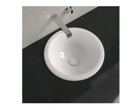 Раковина, Villeroy&Boch, Loop&Friends, ширина, мм-450, глубина, мм-450, высота, мм-210, тип установки-встраиваемый, отверстия для смесителя-отсутствуют, с переливом, материал-TitanCeram, цвет-альпийский белый (белый Alpin) арт-4A600001 — фото 1, Раковины встраиваемые сверху