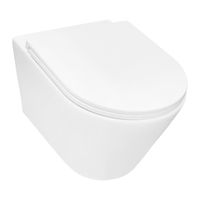 Унитаз подвесной Azario NOVE 360х530х365 безободковый, система смыва "Торнадо", быстросъемное сиденье микролифт арт-AZ-9312T — фото 1, Подвесные унитазы