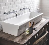 Раковина SIMAS SPECIALI накладная эмалированная с 4 сторон без отверстий цвет белый арт-S76 — фото 2, Раковины накладные