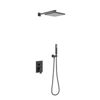 Душевой комплект BERGES NARDIS 2S BLACK, черный матовый арт-071002 — фото 2, Встраиваемые душевые комплекты