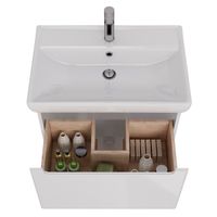 Товар: Тумба Lemark BUNO MINI 70 см под 1 раковину, подвесная, 1 ящик, цвет планки: Серый, цвет корпуса, фа арт-LM05BM70T - фото 2 Тумба Lemark BUNO MINI 70 см под 1 раковину, подвесная, 1 ящик, цвет планки: Серый, цвет корпуса, фа арт-LM05BM70T — фото 2, Тумбы под раковину