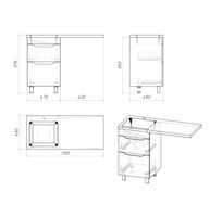 Тумба напольная "ВИЛАР-50" под стиральную машину с 2-я ящ. белая (ум. Камилла-110) 125011 — фото 3, Комоды и тумбы для ванной комнаты