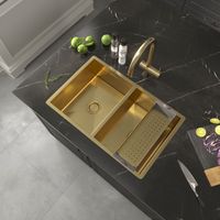 Кухонная мойка Reflexion Garda брашированное золото арт-RX2170GD — фото 9, Кухонные мойки