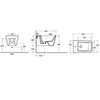 Биде GLOBO INCANTHO подвесное с одним отверстием цвет белый арт-INS09BI — фото 3, Биде подвесные