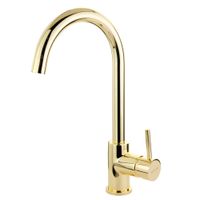 CUCINA FORTIS См-ль д/кухни моноком., высокий излив, ручка сбоку, золото арт-31560 — фото 1, Смесители для кухни