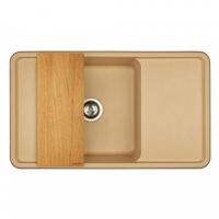 Мойка для кухни Беллис 87 870x510x250 мм, прямоуг., латте 1A724832BS260 — фото 3, Кухонные мойки