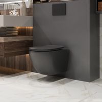 Товар: Унитаз подвесной Grossman (520х360х320) безободковый,смыв торнадо,черный матовый с тонкой крышкой,микролифт,1 место арт-GR-4457BMSQ - фото 7 Унитаз подвесной Grossman (520х360х320) безободковый,смыв торнадо,черный матовый с тонкой крышкой,микролифт,1 место арт-GR-4457BMSQ — фото 7, Подвесные унитазы