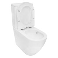 Унитаз-компакт Azario Grado 665х380х845 напольный, смыв "Торнадо", безободковый, с бачком и сидением микролифт арт-AZ-2141 UQ1 — фото 2, Напольные унитазы