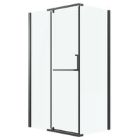 Душевое ограждение Grossman Pragma 100.K33.03.120.21.00-200.K33.03.80.21.00 (120х80х195) распашная,черный матовый,стекло прозрачное,2 места арт-120.K33.03.1280.21.00 — фото 1, Прямоугольные душевые уголки