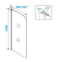 Ограждение VIVA90B N душевое Ceruttispa без поддона (90x90x195) — фото 355, Прямоугольные душевые уголки