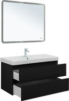 Товар: Тумба с раковиной Aquanet Вега 2.0 100 2 ящ. цв.черный (раковина Ирис) 00344745 - фото 7 Тумба с раковиной Aquanet Вега 2.0 100 2 ящ. цв.черный (раковина Ирис) 00344745 — фото 7, Тумбы с раковиной