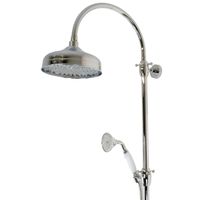 PRESTIGE Душевой настенный гарнитур (см-ль д/ванны/колонна ARCO/верхний душ/шланг/ручной душ), хром 32779 — фото 6, Душевые гарнитуры