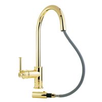 Товар: CUCINA ERMITAGE MINI См-ль д/кухни моноком., с вытяжной лейкой, ручка сбоку латунь, золото арт-31528 - фото 5 CUCINA ERMITAGE MINI См-ль д/кухни моноком., с вытяжной лейкой, ручка сбоку латунь, золото арт-31528 — фото 5, Смесители для кухни