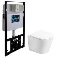 Сет AZARIO инсталляция + Унитаз подвесной Azario Atrio 490x365x360 безободковый, с быстросъемным сиденьем микролифт арт-AZ-8010-1000+AZ-2330 — фото 9, Комплекты унитаз + инсталляция