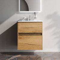 Sense, База под раковину, универсальная, 60 см, 2 ящика, цвет: дерево арт-M7BFUX0602OF — фото 7, Тумбы под раковину