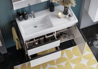 DOMI Тумба под раковину Gap Plus 100, 2 ящ., 1 дв., белый глянец, левая, ROCA арт-7857626806 — фото 11, Тумбы под раковину