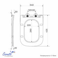 Сиденье VETTORE, VETTORE Aria, VETTORE F, ARNO, ARNO Aria дюропласт с микролифтом и креплениями Ceruttispa арт-CT7582 — фото 2, Сиденья для унитаза