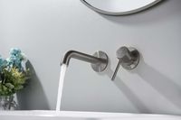 Товар: ЕВРОПА смеситель для раковины настенный 2 отв. (внешняя и скрытая часть), оружейная сталь арт-AQ1313BGM - фото 8 ЕВРОПА смеситель для раковины настенный 2 отв. (внешняя и скрытая часть), оружейная сталь арт-AQ1313BGM — фото 8, Смесители для раковины