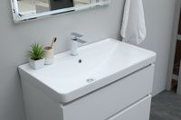 Товар: Раковина Aquanet Ирис 90 белая арт-00323883 - фото 9 Раковина Aquanet Ирис 90 белая арт-00323883 — фото 9, Раковины встраиваемые сверху