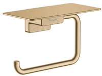 Товар: Бумагодержатель, Hansgrohe, AddStoris, без крышки, с полочкой, ширина, мм-150, глубина, мм-80, высота, мм-87, тип установки-настенный, крепления в комплекте, цвет-шлифованная бронза арт-41772140 - фото 1 Бумагодержатель, Hansgrohe, AddStoris, без крышки, с полочкой, ширина, мм-150, глубина, мм-80, высота, мм-87, тип установки-настенный, крепления в комплекте, цвет-шлифованная бронза арт-41772140 — фото 1, Держатели туалетной бумаги