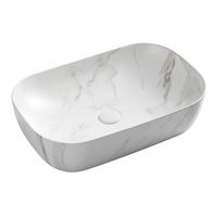 Раковина-чаша Azario 610x410x145 накладная, овальная, светлый мрамор арт-AZ-2143-P-M831 — фото 5, Раковины накладные