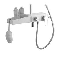 Душевая система AZARIO с поворотным изливом, керамический картридж, хром/белый арт-AZ-801 — фото 3, Душевые стойки