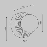 Настенный светильник (бра) Maytoni MOD403WL-01GR1 — фото 2, Бра