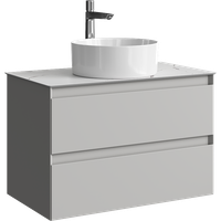 Товар: Подвесная тумба с двумя ящиками 81 см, цвет серый туман со столешницей мрамор белый и наставным умывальником арт-GE01082ST+STG814X476MW - фото 5 Подвесная тумба с двумя ящиками 81 см, цвет серый туман со столешницей мрамор белый и наставным умывальником арт-GE01082ST+STG814X476MW — фото 5, Тумбы с раковиной