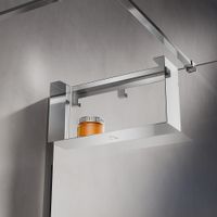 Полка для душевого ограждения Loft, 400x200x120, полированная сталь LF-S-C9 — фото 1, Полки для ванной и душа