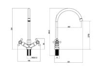 Товар: OneLife смеситель для кухни двухвентильный полимерный с гибким изливом, хром/черный арт-P03-007cr - фото 2 OneLife смеситель для кухни двухвентильный полимерный с гибким изливом, хром/черный арт-P03-007cr — фото 2, Смесители для кухни