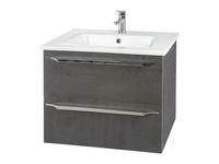 Луиджи-60 тумба подвесная 2 ящ, серый (ПВХ) 4639209270424 — фото 1, Тумбы под раковину