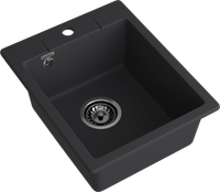 GRANFEST Мойка URBAN 240 1-чаша 400*490мм черный арт.GF-UR- арт-240 черный — фото 1, Кухонные мойки