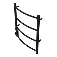 Полотенцесушитель электрический AZARIO VERONA 500/600 4 секции, диммер слева, черный арт-AZ04756B — фото 2, Электрические полотенцесушители