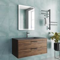 База под раковину Chiara 2D 1000 подвесная, 2 выкатных ящика soft-close, С.Oak арт-VMC-2C2100CO — фото 2, Тумбы под раковину