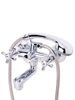 OneLife смеситель для ванны двухвентильный полимерный c душевым набором, хром арт-P03-231cr — фото 3, Смеситель для ванны