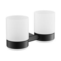 Стакан для ванной комнаты двойной BELZ , черный арт-B91408 — фото 1, Стаканы для зубных щеток