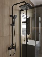 OneLife душевая система с смесителем для душа, черный арт-P01-912b — фото 5, Душевые стойки