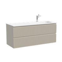 Тумба подвесная SANCOS Snob R правая 1195х445х500, c двумя ящиками оснащенными доводчиками, Beige Soft, арт. арт-SNR120RCE — фото 5, Тумбы под раковину