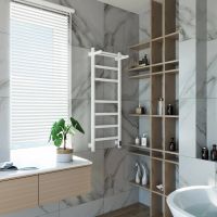 Товар: Полотенцесушитель электрический Grota Tela 430х1200 белый Tela 430х1200 RAL9016 EL - фото 2 Полотенцесушитель электрический Grota Tela 430х1200 белый Tela 430х1200 RAL9016 EL — фото 2, Электрические полотенцесушители