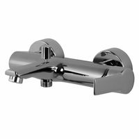 Смеситель для ванны и душа, Fima Carlo Frattini, Mast, тип открывания воды-однорычажный, тип регулирования воды-керамический картридж, монтаж-настенный, отверстия для монтажа-2, вынос излива, мм-181, тип излива-неподвижный, цвет-хром арт-F3134/1CR — фото 1, Смеситель для ванны